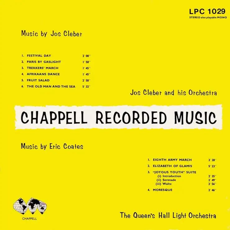 LPC1029: Jos Cleber 和 Eric Coates 作品集:Jos Cleber 乐团演奏